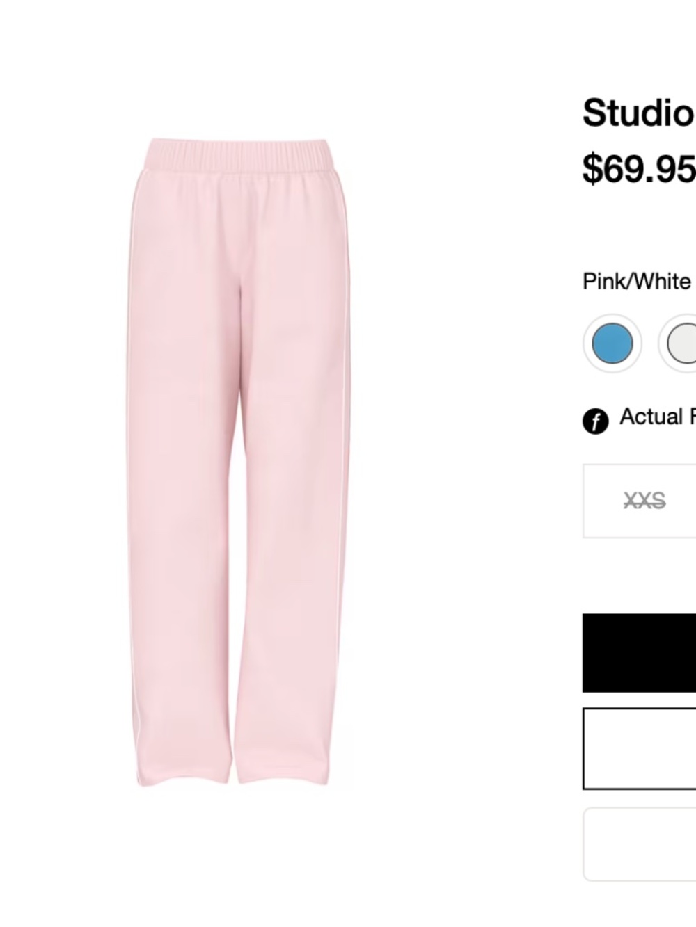 GARAGE - Studio Track Pants - pink Size XS NWT